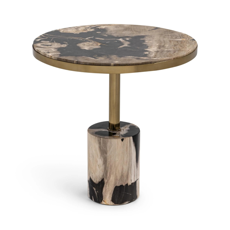 Classic Home Jordyn Round Large Accent Table - Molten Husk